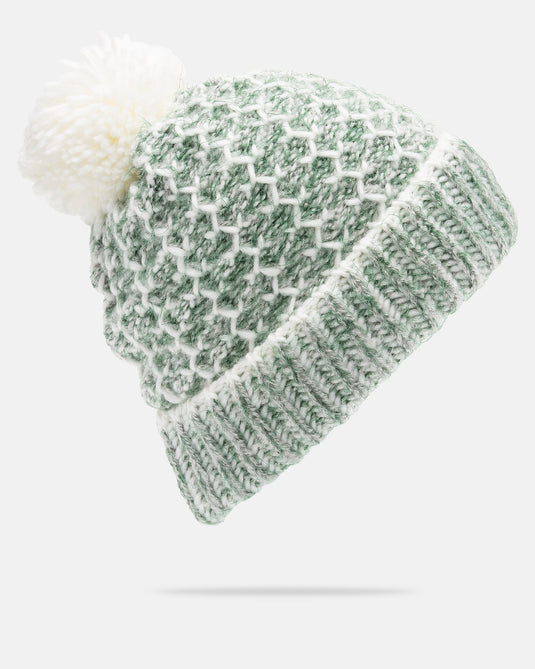 Volcom Women's Frosty Top Beanie Light Green K5852652-LRN
