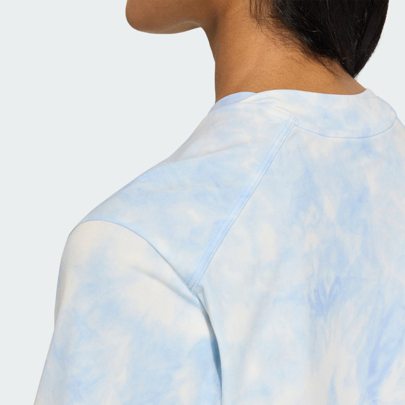 Load image into Gallery viewer, Adidas Terrex Women's Multi Spray Dye Tee White / Glow Blue KF5747
