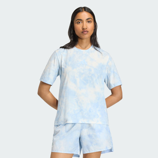 Adidas Terrex Women's Multi Spray Dye Tee White / Glow Blue KF5747