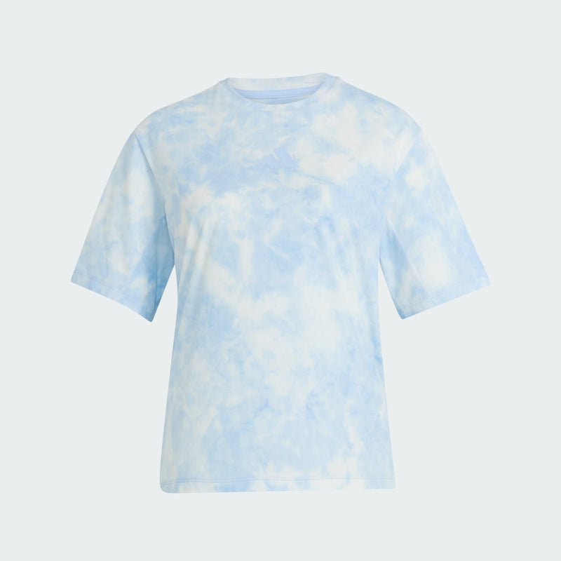Load image into Gallery viewer, Adidas Terrex Women's Multi Spray Dye Tee White / Glow Blue KF5747
