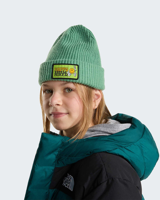 The North Face Kids' Salty Lined Beanie Dimmed Algae/Hike Patch NF0A8CGSW9V