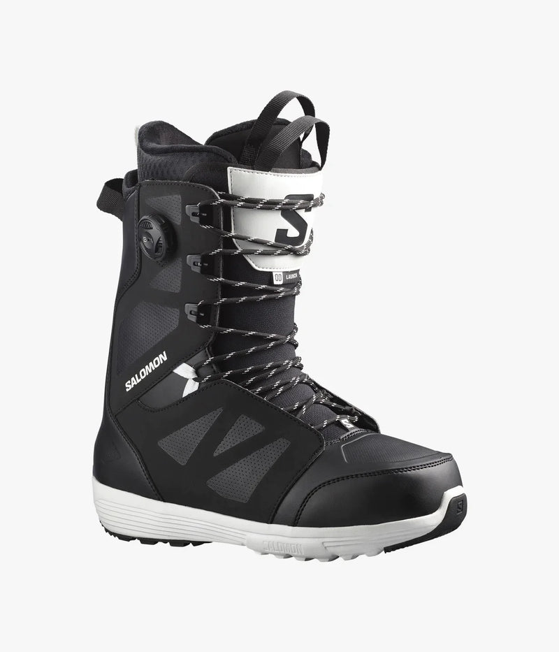 Load image into Gallery viewer, Salomon Men&#39;s Launch Lace SJ BOA Snowboard Boots Black/Black/White L41708700
