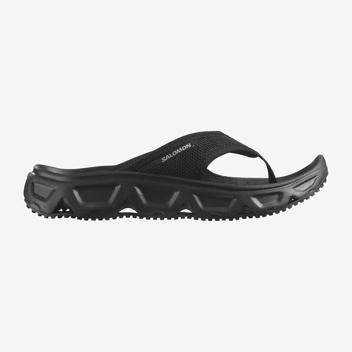 Salomon Men's Reelax Break 6.0 Flip Flops Black/Black/Alloy 471108