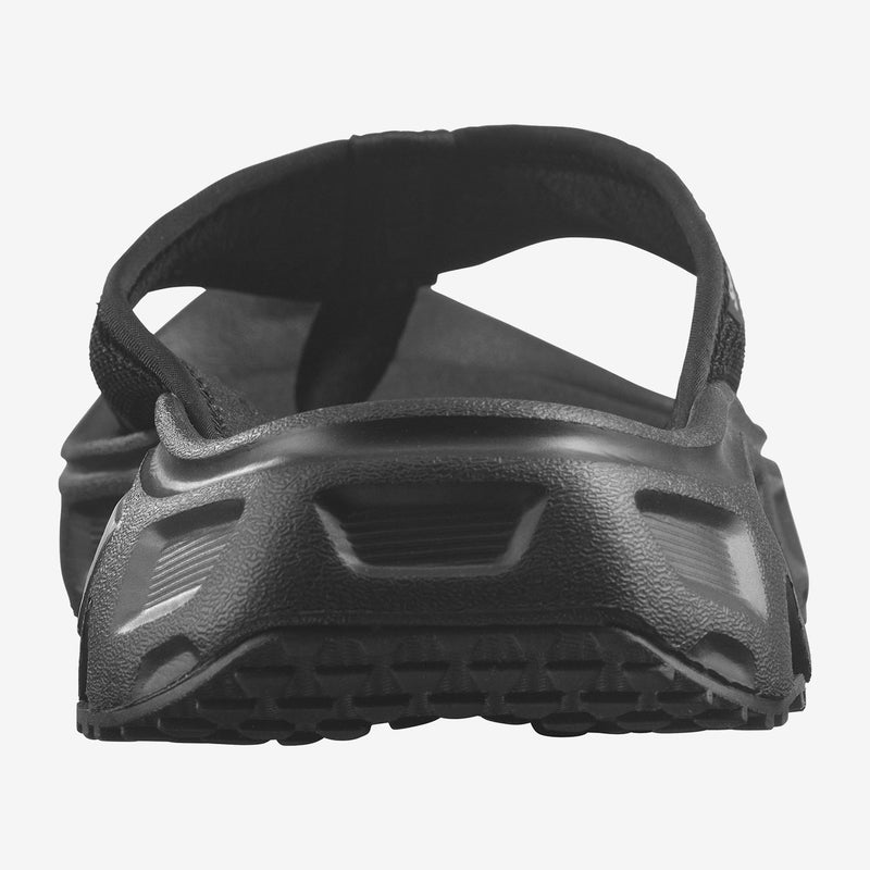 Load image into Gallery viewer, Salomon Men&#39;s Reelax Break 6.0 Flip Flops Black/Black/Alloy 471108
