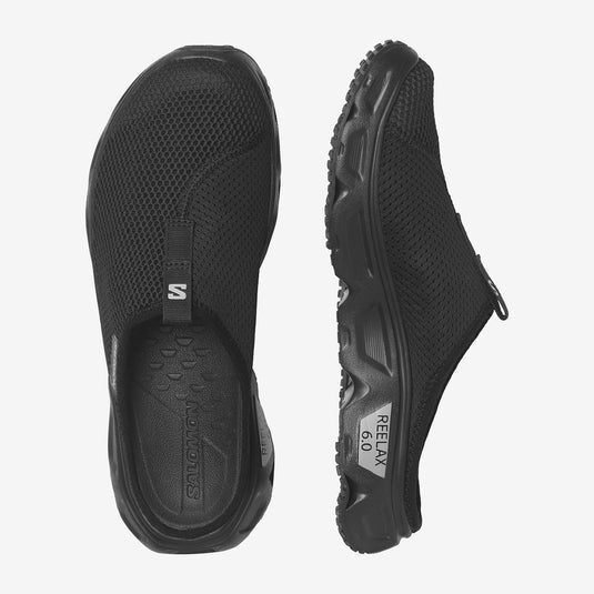 Salomon Women's Reelax Slide 6.0 Slides Black/Black/Alloy 471124