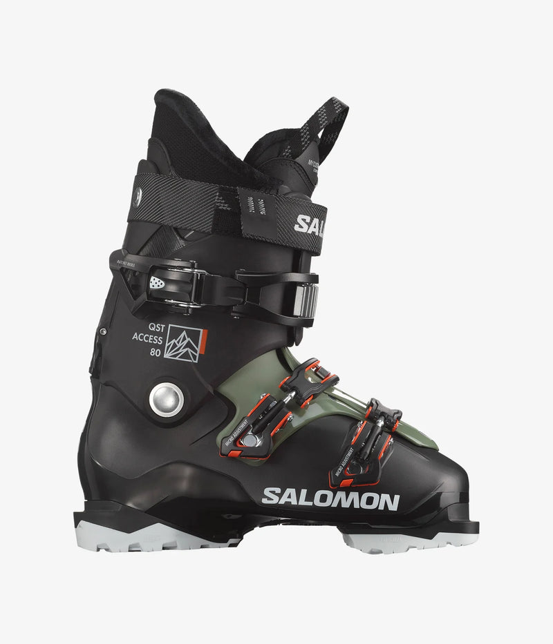 Load image into Gallery viewer, Salomon Qst Access 80 Ski Boots Black/Oil Green L47344300
