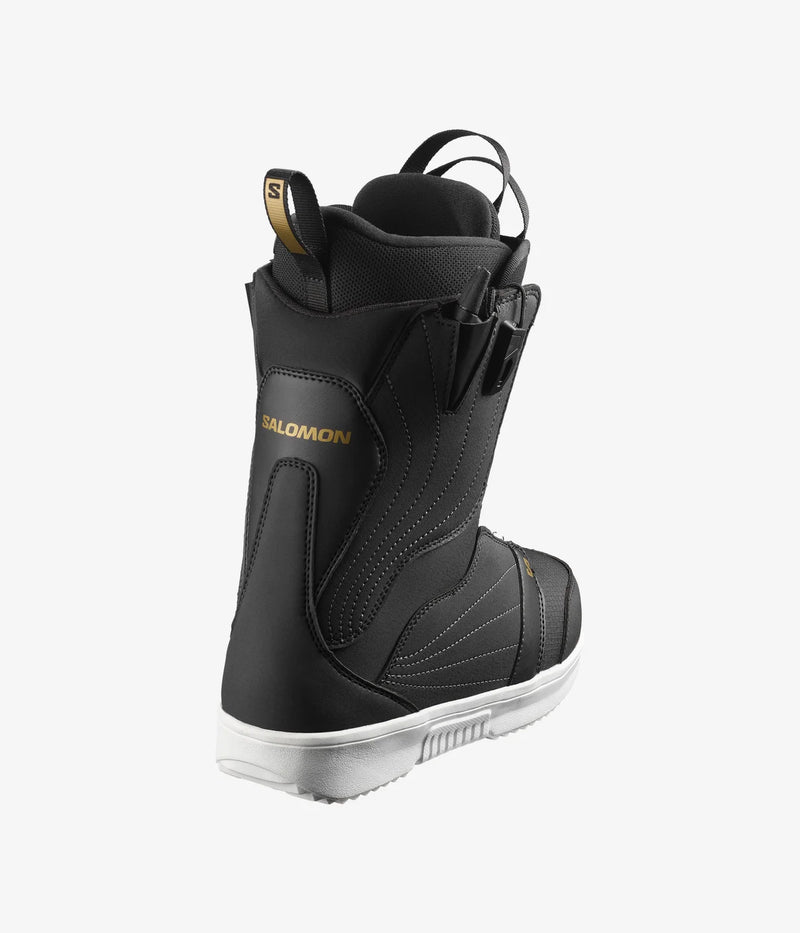 Load image into Gallery viewer, Salomon Women&#39;s Pearl Snowboard Boots Black/White/Gold L47347900
