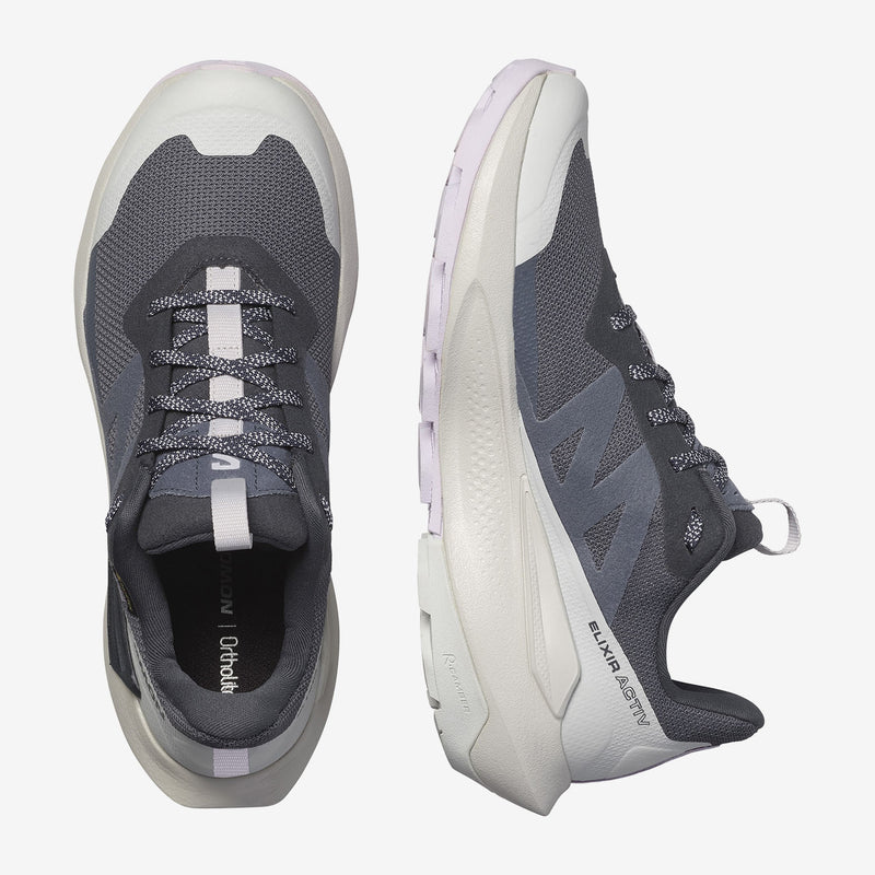 Load image into Gallery viewer, Salomon Women&#39;s Elixir Activ Gore-Tex India Ink/Glacier Gray/Orchid Petal L47526500
