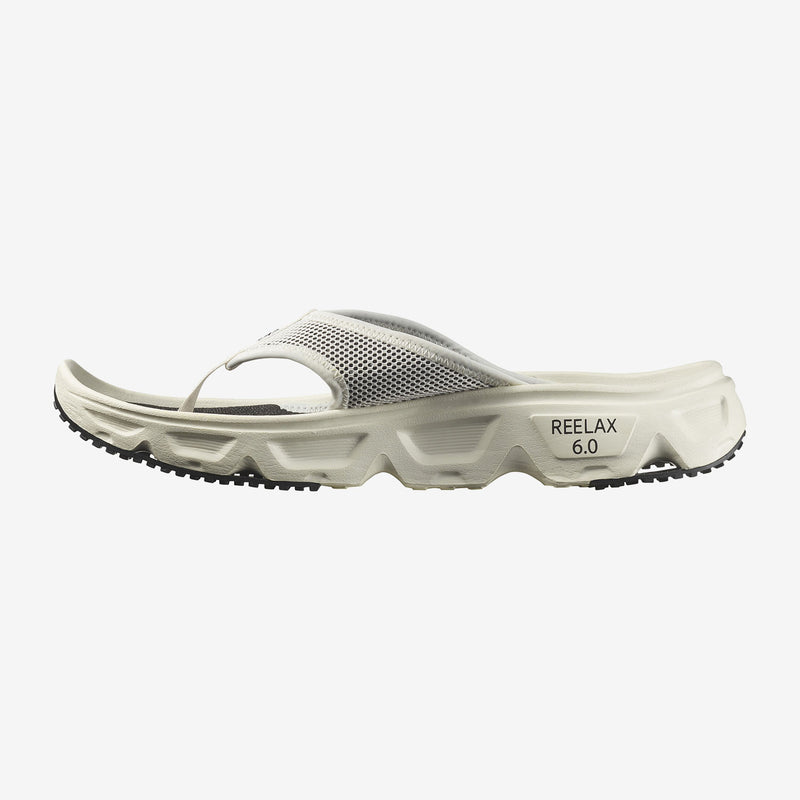 Load image into Gallery viewer, Salomon Men&#39;s Reelax Break 6.0 Flip Flops Vanilla Ice/Vanilla Ice/Black 477415
