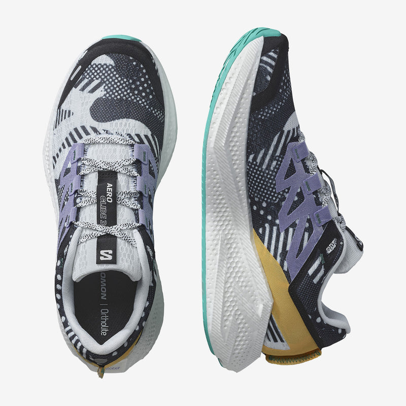 Load image into Gallery viewer, Salomon Men&#39;s Aero Glide 3 Proto Pack Shoes White/Black/Waterfall L47759900
