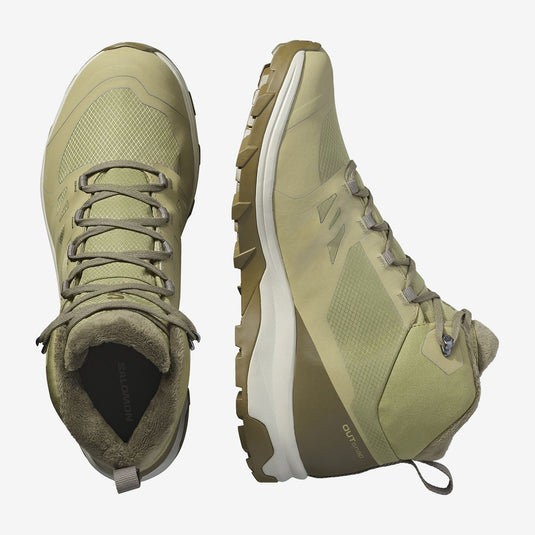 Salomon Men's Outsnap Climasalomon Waterproof Shoes Aloe/Stone Gray/Coyote Brown L47854000