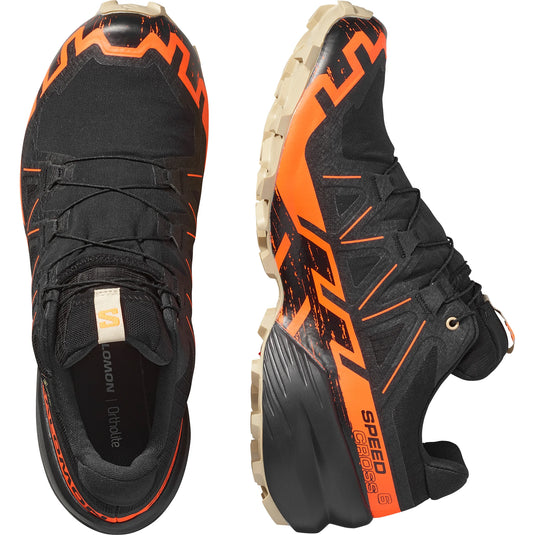 Salomon Men's Speedcross 6 Gore-Tex Black/Shocking Orange/White Pepper L478795