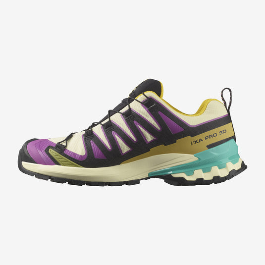 Salomon Women's XA Pro 3D V9 Gore-Tex Shoes Transparent Yellow/Black/Waterfall L47882200