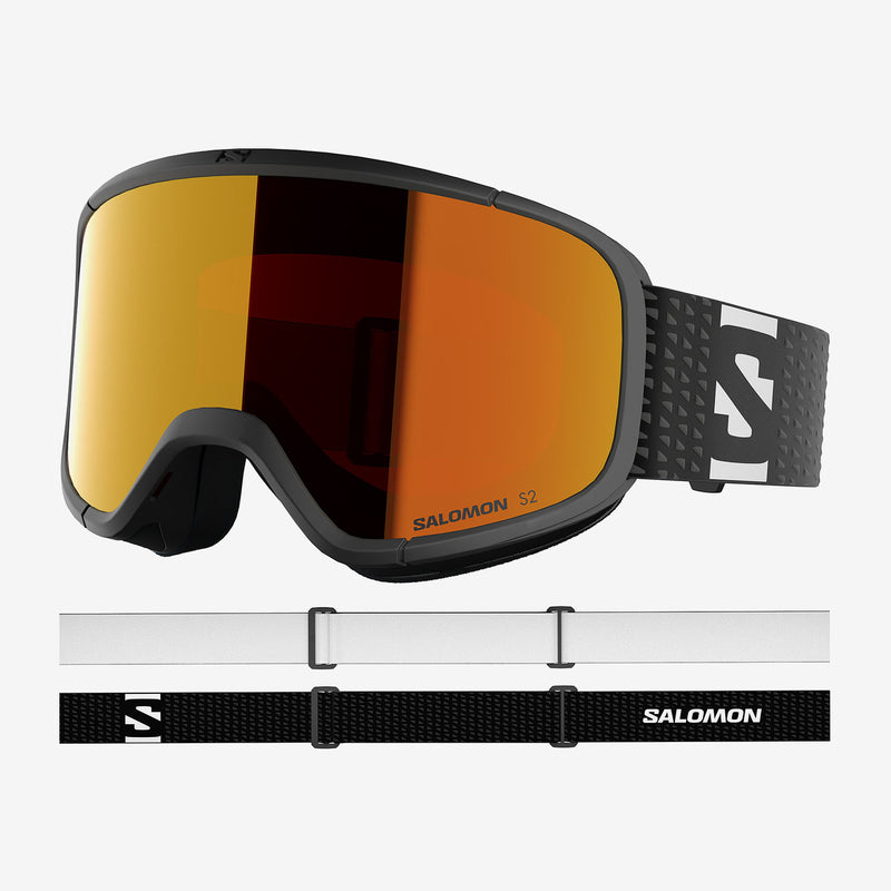 Load image into Gallery viewer, Salomon Kids' Lumi (6-12 Years) Goggles Black/Mid Red L47910400
