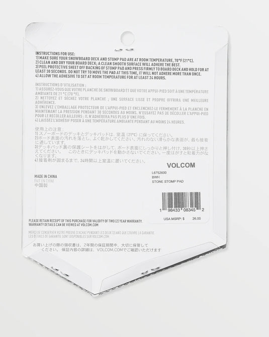 Volcom Stone Stomp Pad Black White L6752600_BWH