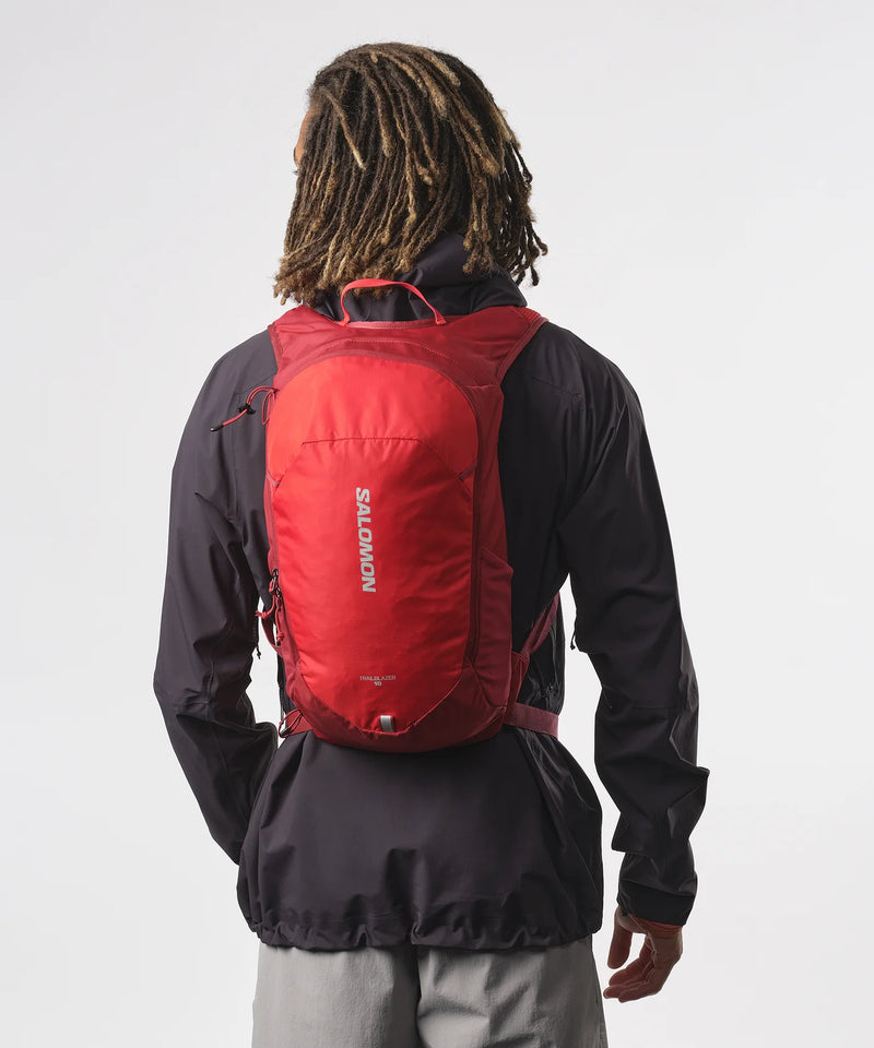 Load image into Gallery viewer, Salomon Unisex Trailblazer 10L Hiking Bag Red Dahlia/High Risk Red LC2183600
