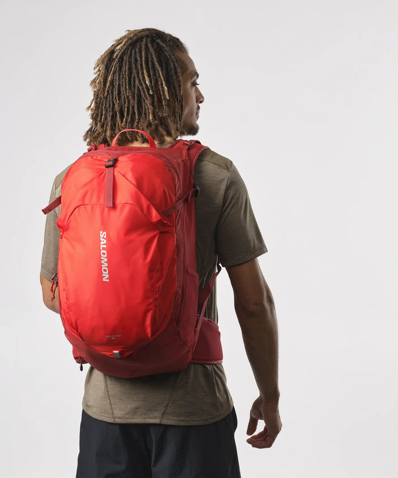 Load image into Gallery viewer, Salomon Unisex Trailblazer 30L Hiking Bag Red Dahlia/High Risk Red LC2183700
