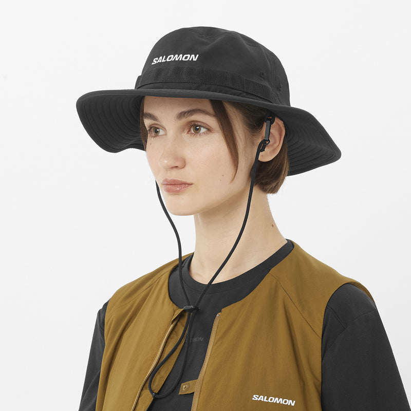 Load image into Gallery viewer, Salomon Unisex Booney Hat Deep Black LC2709000
