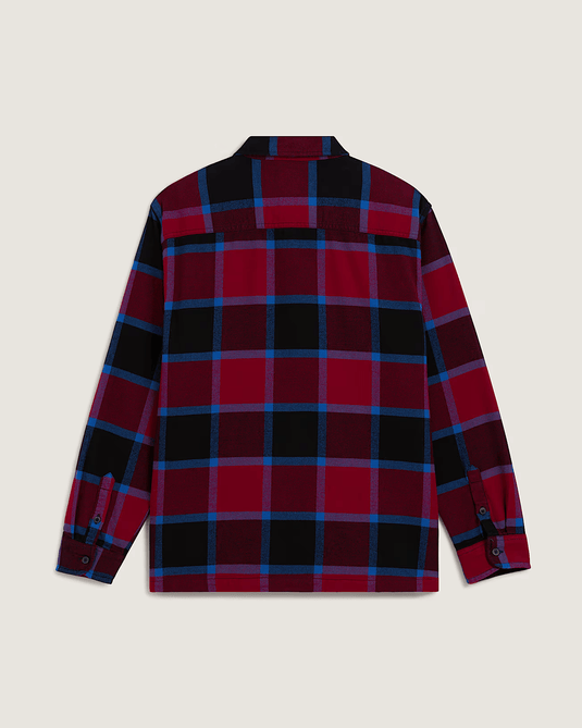 Vans Men's Larkspur Flannel Long Sleeve Shirt Bordeaux/Black VN000P7ZF0G