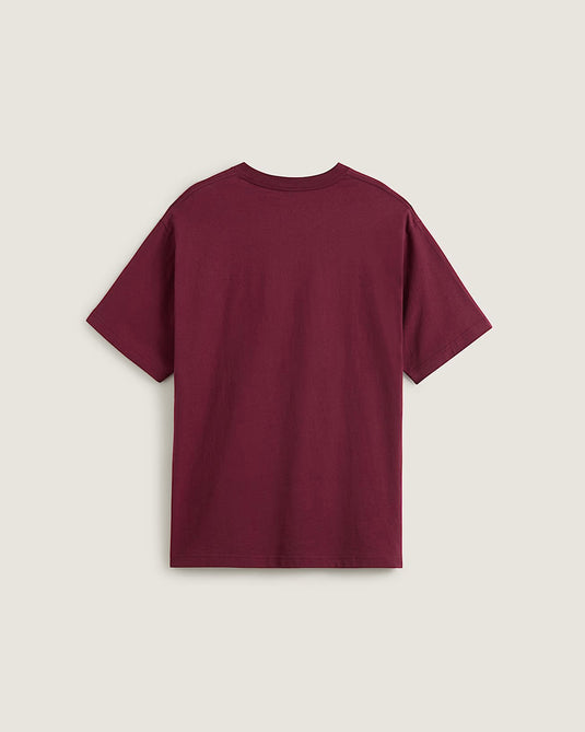 Vans Unisex Left Chest II Logo T-Shirt Burgundy VN000P1PBRG