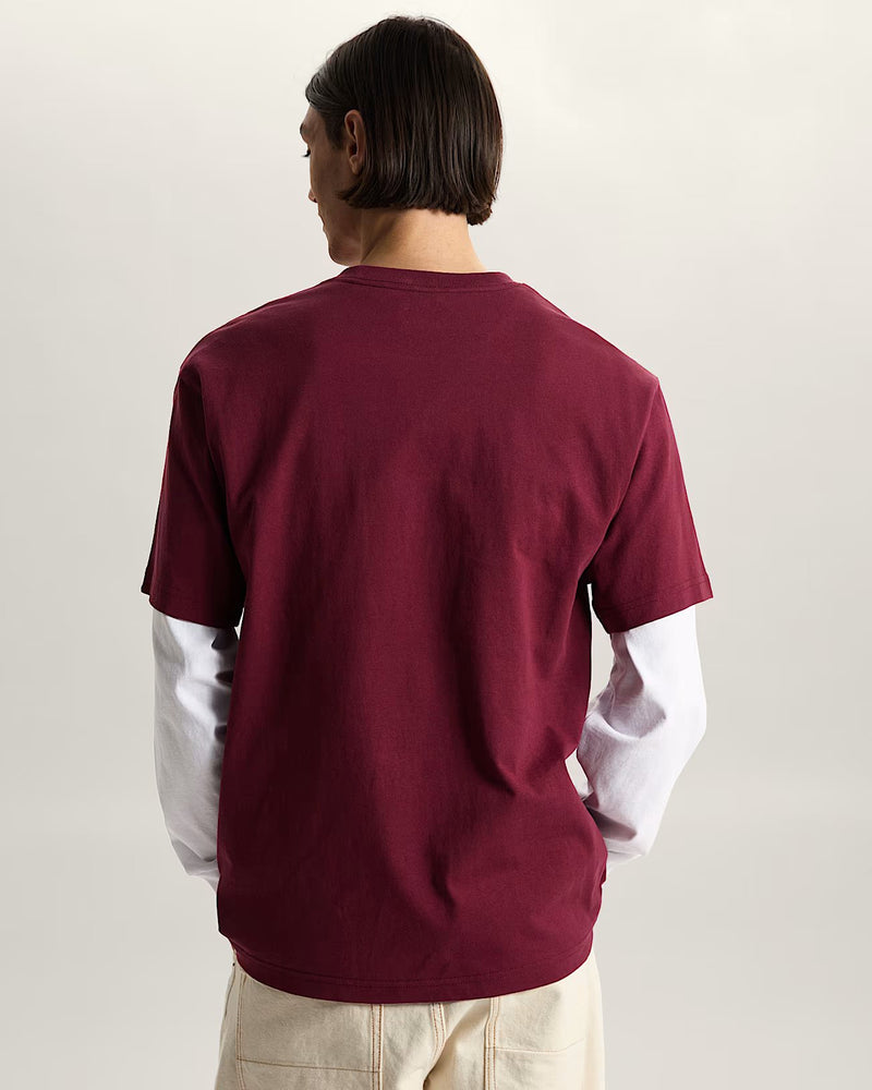 Load image into Gallery viewer, Vans Unisex Left Chest II Logo T-Shirt Burgundy VN000P1PBRG
