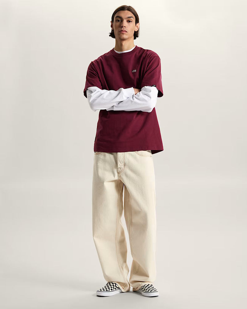 Load image into Gallery viewer, Vans Unisex Left Chest II Logo T-Shirt Burgundy VN000P1PBRG
