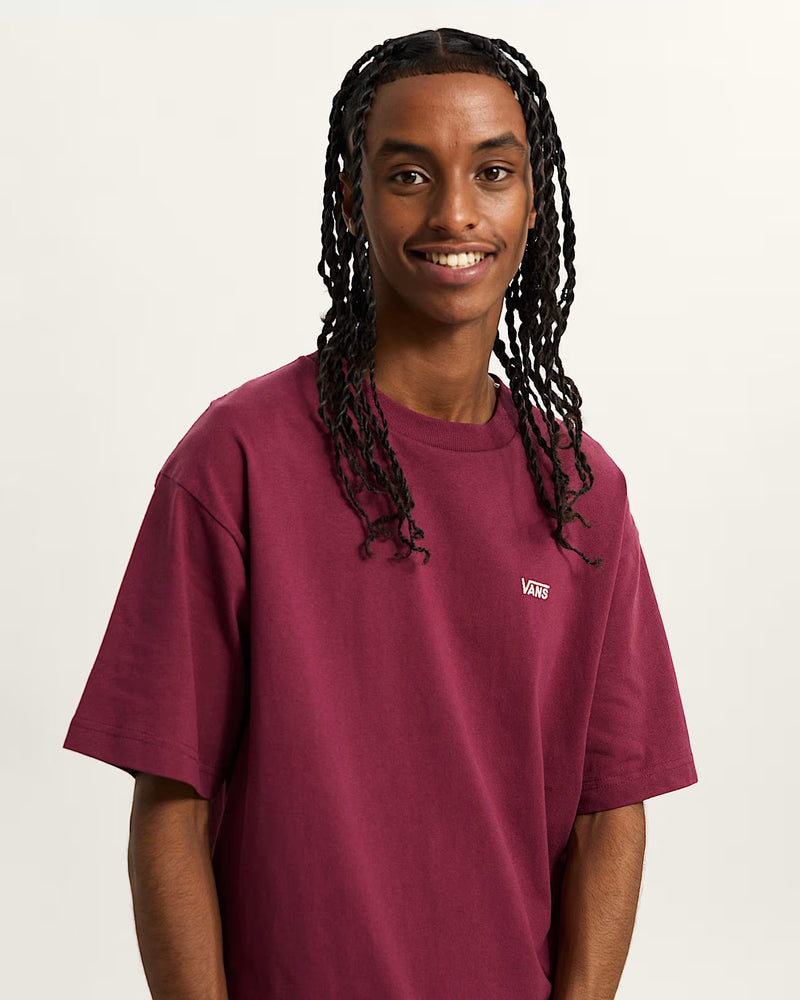 Load image into Gallery viewer, Vans Unisex Left Chest II Logo T-Shirt Burgundy VN000P1PBRG
