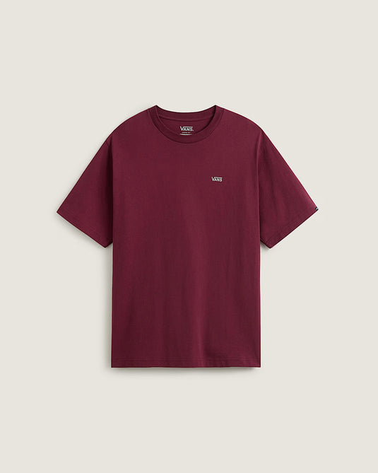 Vans Unisex Left Chest II Logo T-Shirt Burgundy VN000P1PBRG