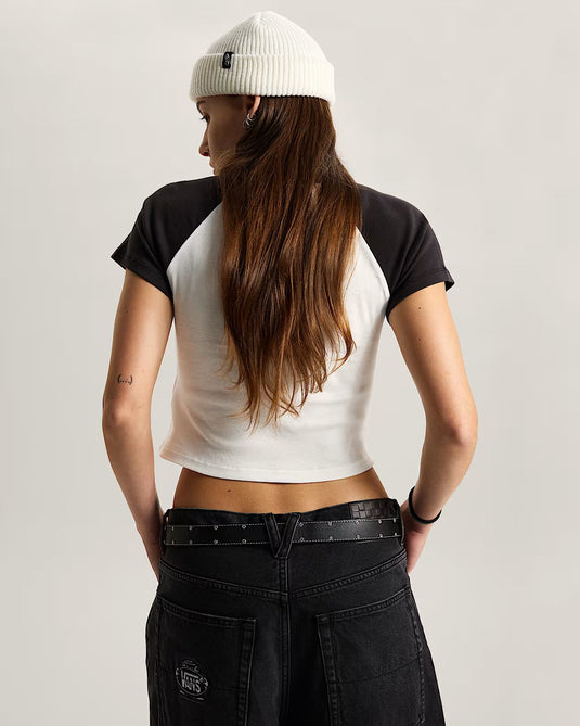 Vans Women's Clare Baby T-Shirt White VN000TBSTWB