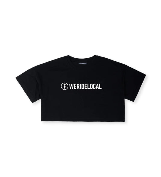 We Ride Local Women's Logotype Crop Top T-shirt Black FCTSLB_SS26