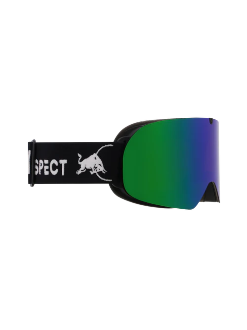 Red Bull Unisex Spect Soar Black Snow Goggles Brown/Green Mirror SOAR-15GR3