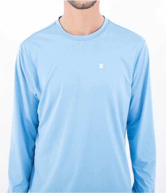 Hurley Men's Everyday Hybrid UPF Long Sleeve T-Shirt Bliss Blue MAT0001060-H4052