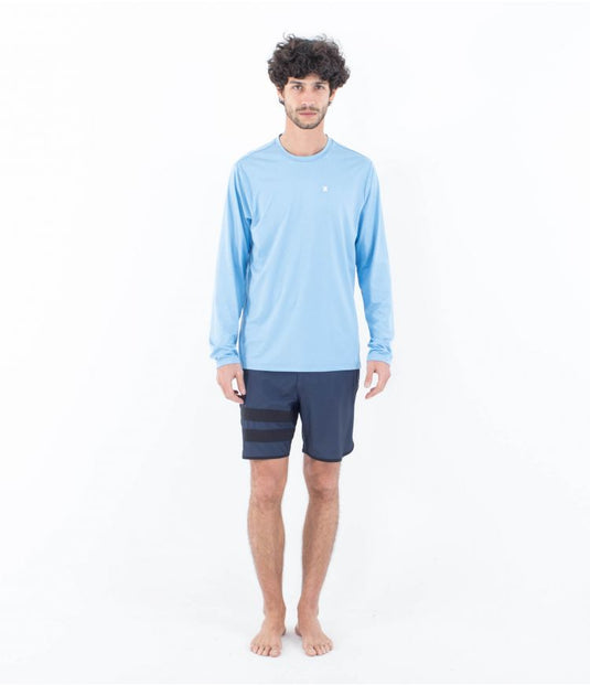 Hurley Men's Everyday Hybrid UPF Long Sleeve T-Shirt Bliss Blue MAT0001060-H4052