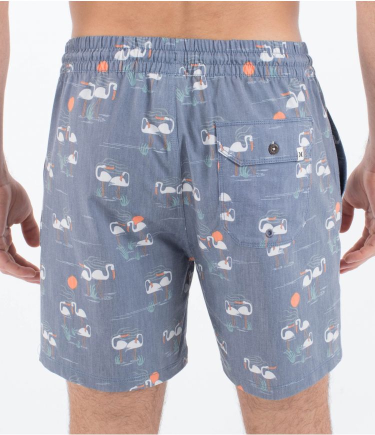 Load image into Gallery viewer, Hurley Men&#39;s Phantom Naturals Cannonball Volley 17&quot; Boardshorts Submarine MBS0011880-H4053
