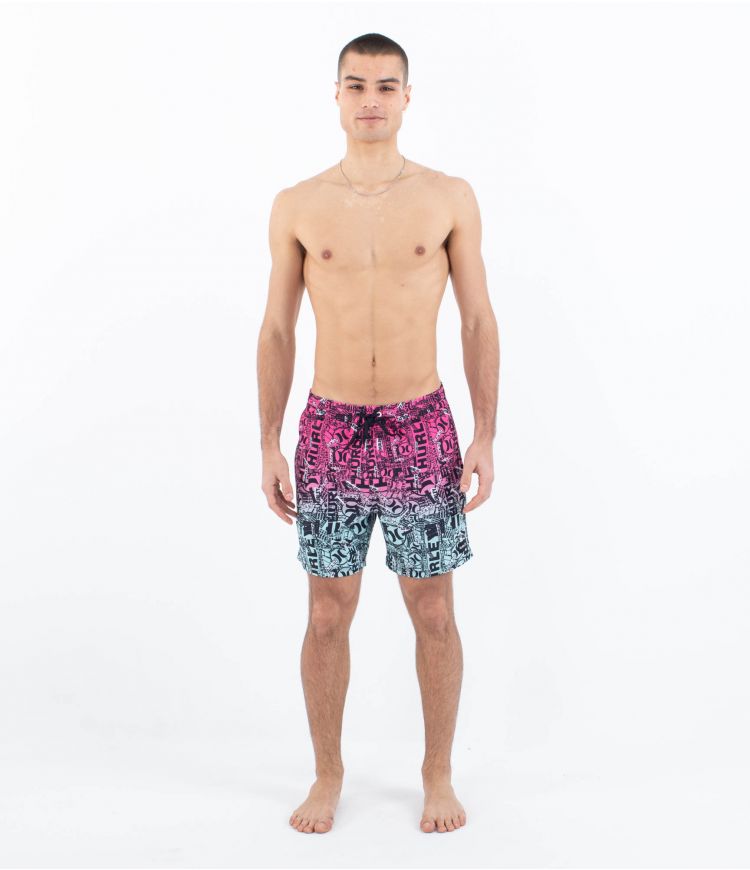 Load image into Gallery viewer, Hurley Men&#39;s 25th S1 Cannonball 17&quot; Boardshorts Blue/Pink MBS0011940-H010
