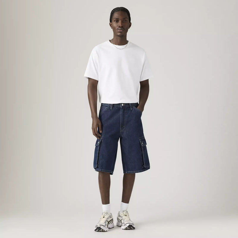 Load image into Gallery viewer, Levi's Men's  478™ Baggy Cargo Shorts Blue 001GU0012

