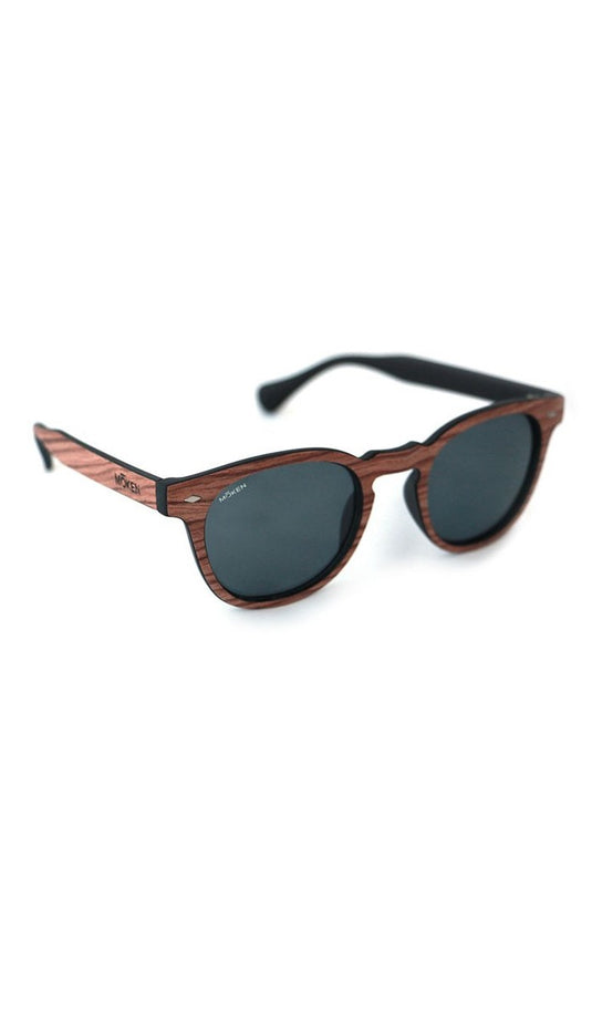 Moken Unisex Woody Sunglasses Brown/Gray MKN-C19 RWD-GRY
