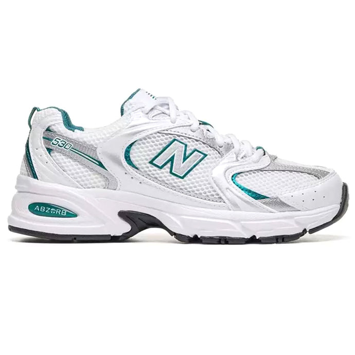 New Balance Unisex 530 Shoes White/Green MR530AB