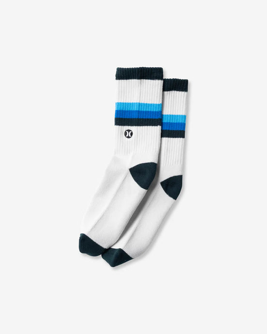 Hurley Jacquard Crew Socks White/Blue MSO0000760-H091