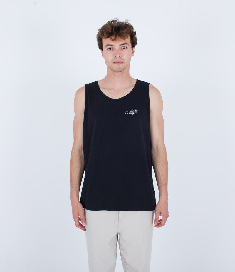 Load image into Gallery viewer, Hurley Men&#39;s Everyday H2O-Dri Stay Till Two Slub Tank Top Black MTK0004650-H010
