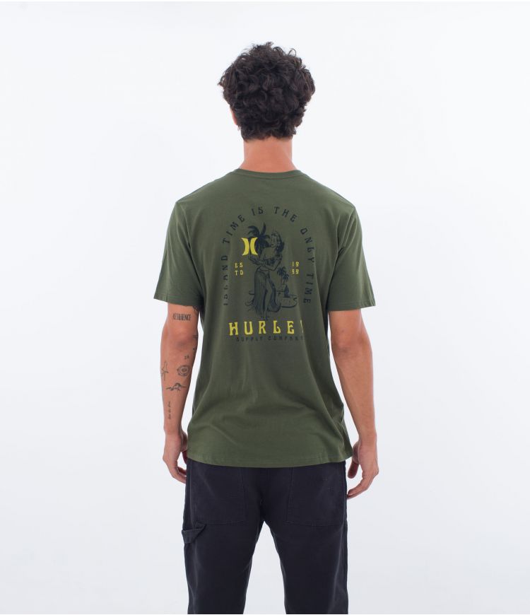 Load image into Gallery viewer, Hurley Everyday Island Time Charcoal Fern T-Shirt MTS0037510-H3007
