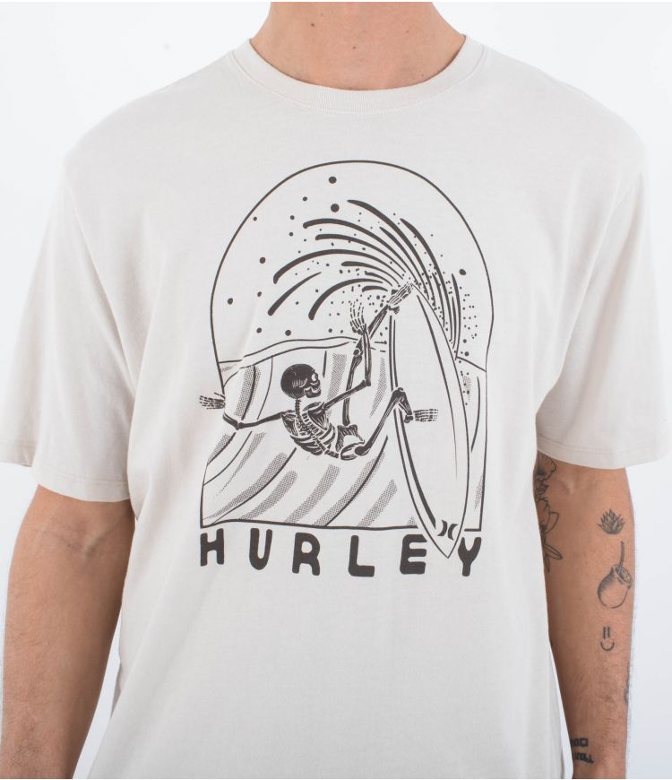 Load image into Gallery viewer, Hurley Men&#39;s Everyday Laid To Rest T-Shirt Bone MTS0039120-H073
