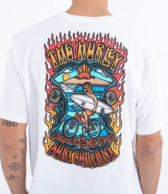 Hurley Men's Everyday Bowls T-Shirt White MTS0039150-H100