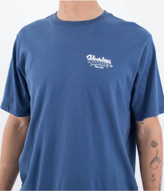 Hurley Men's Everyday Creepin' T-Shirt Blue MTS0039160-H4053