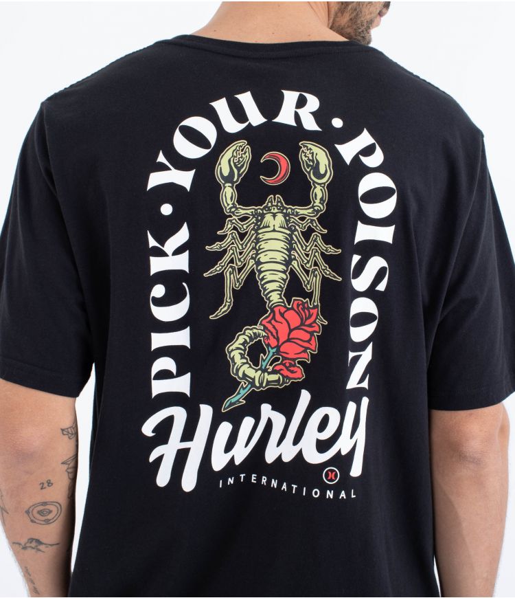 Load image into Gallery viewer, Hurley Men&#39;s Everyday Poison T-Shirt Black MTS0039280-H010
