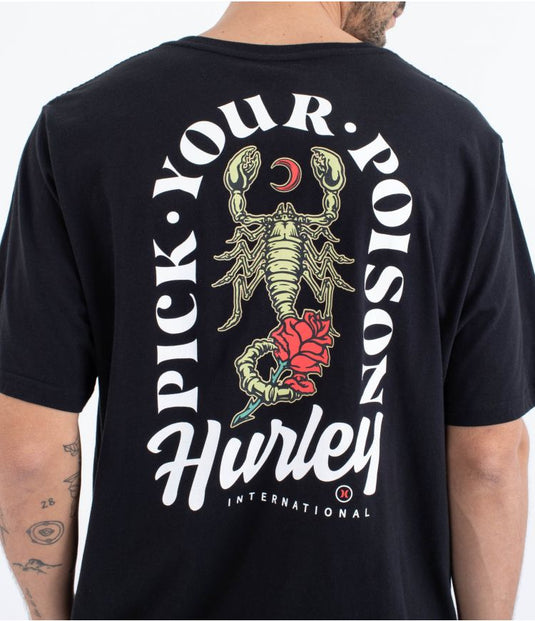 Hurley Men's Everyday Poison T-Shirt Black MTS0039280-H010