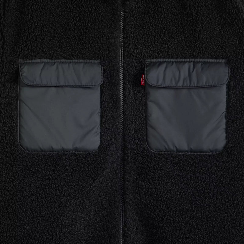 Load image into Gallery viewer, Levi's Men's Campo Sherpa Jacket Fleece Jet Black 007SH0000
