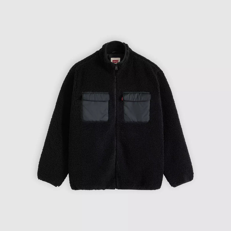 Load image into Gallery viewer, Levi's Men's Campo Sherpa Jacket Fleece Jet Black 007SH0000
