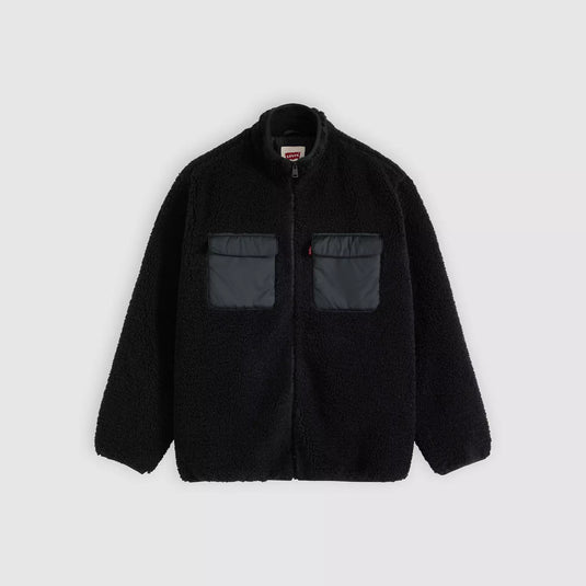 Levi's Men's Campo Sherpa Jacket Fleece Jet Black 007SH0000