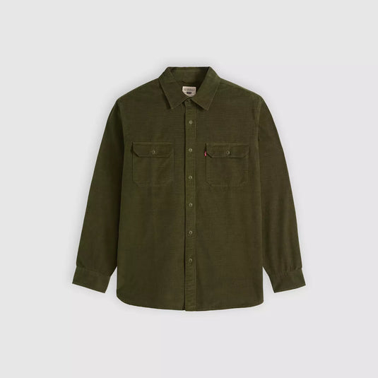 Levi's Men's Jackson Corduroy Worker Overshirt Olive Night 195730300